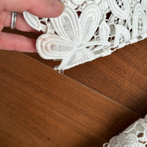 SELF PORTRAIT White Flower Lace Mini Dress / UK 6 / US 2 - Picture 9 of 10